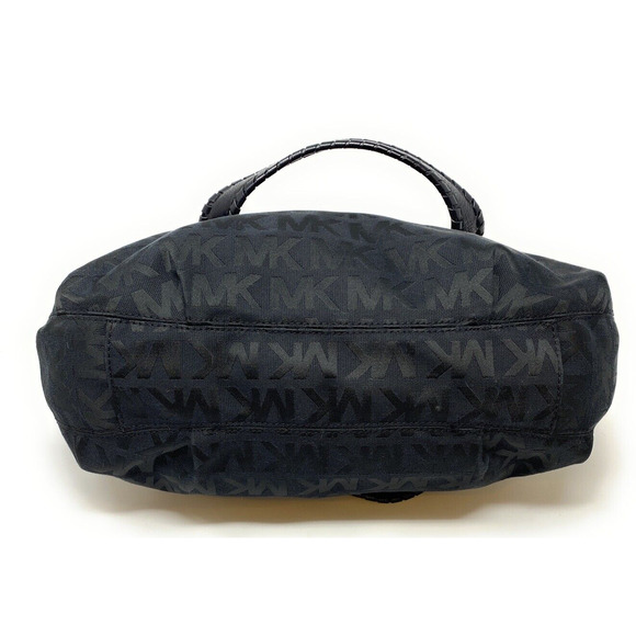 🌞MICHAEL KORS BENNET LARGE BLACK LOGO SIGNATURE TOTE BAG🌺NWOT - Picture 9 of 10